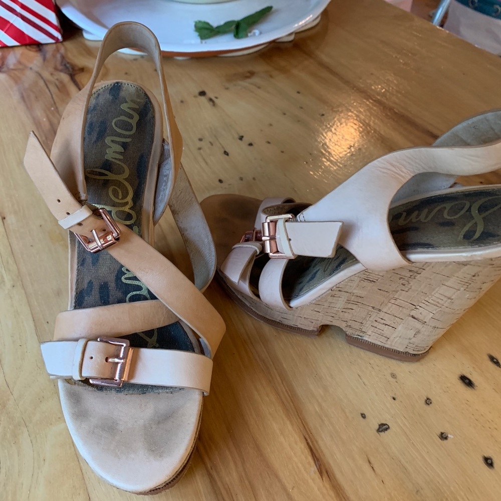 Sam Edelman Josie cork wedge heels